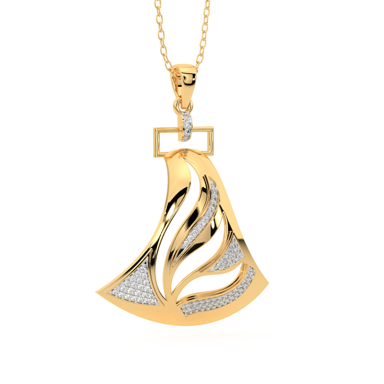 Sharp N Chic Diamond Pendant