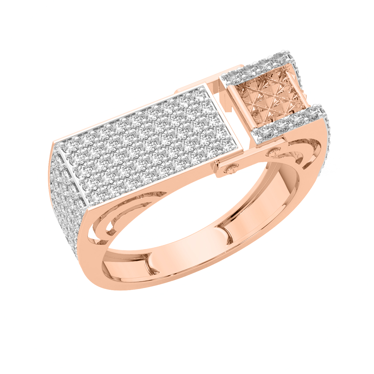 14k Rose Gold Altais Diamond Ring