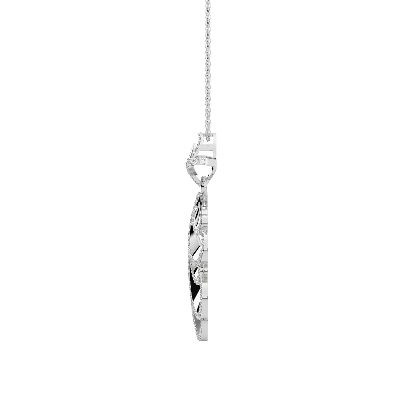 Radiant Design Diamond Pendant