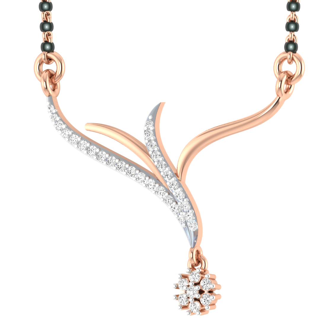 Denver Round Diamond Mangalsutra