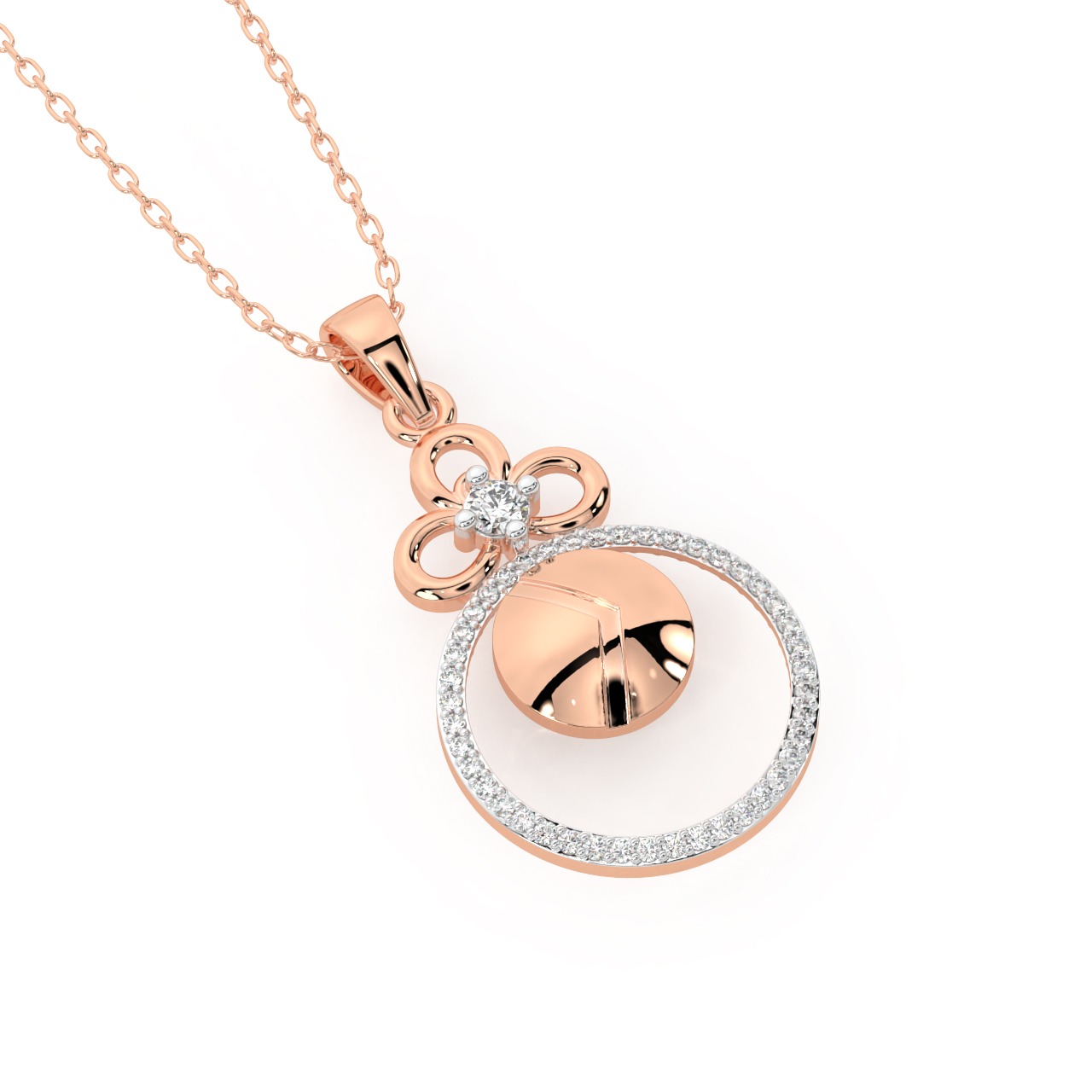 The Ring Ray Diamond Pendant