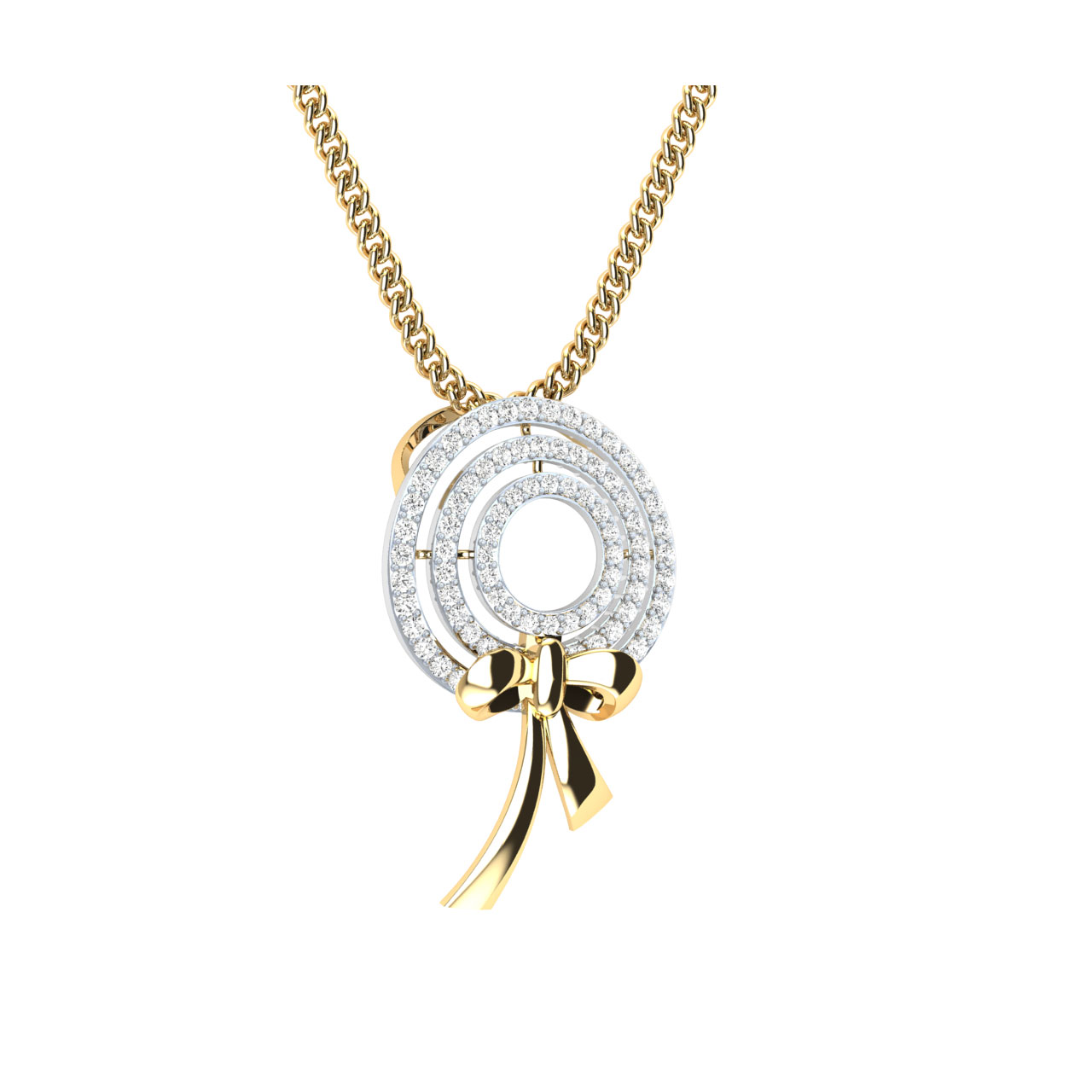 Marie Round Diamond Office Wear Pendant