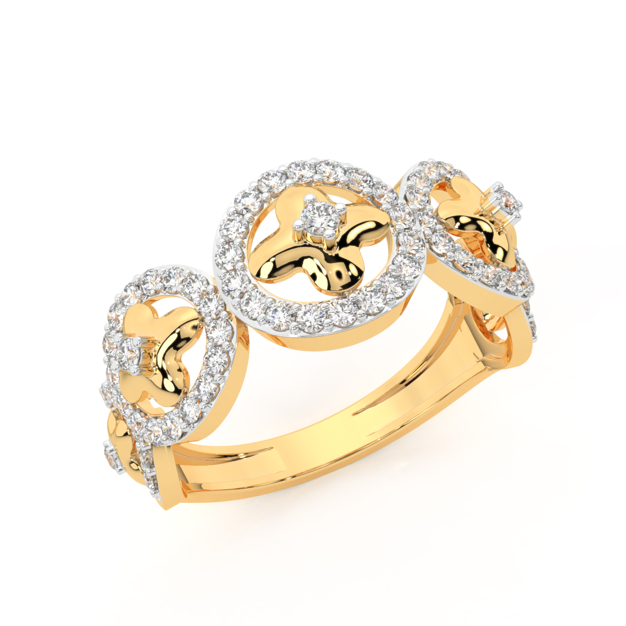 Golden Star Constellation Diamond Ring