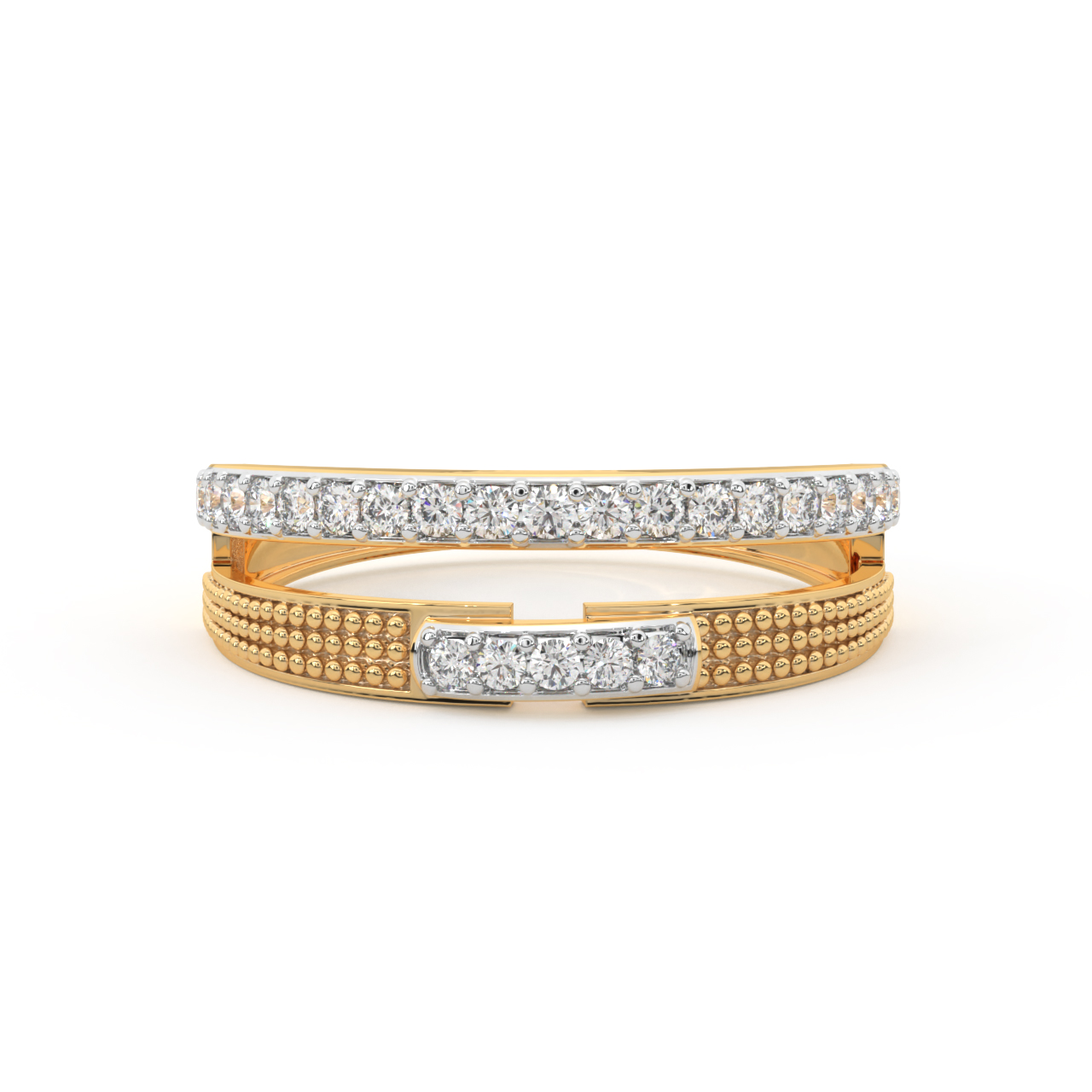 Gold Flow N Flare Diamond Ring