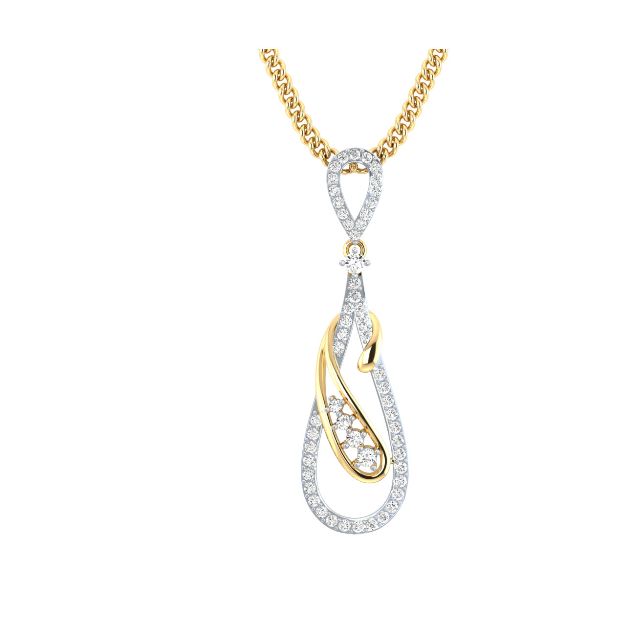 Adima Round Diamond Office Wear Pendant