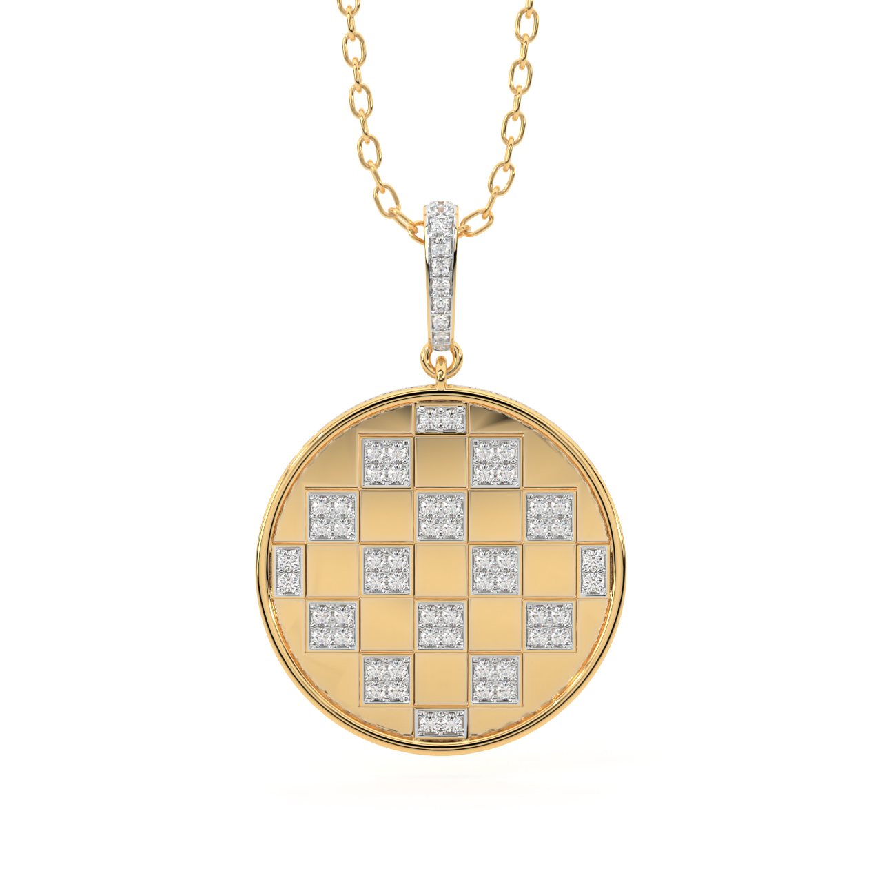 The Check Deck Diamond Pendant