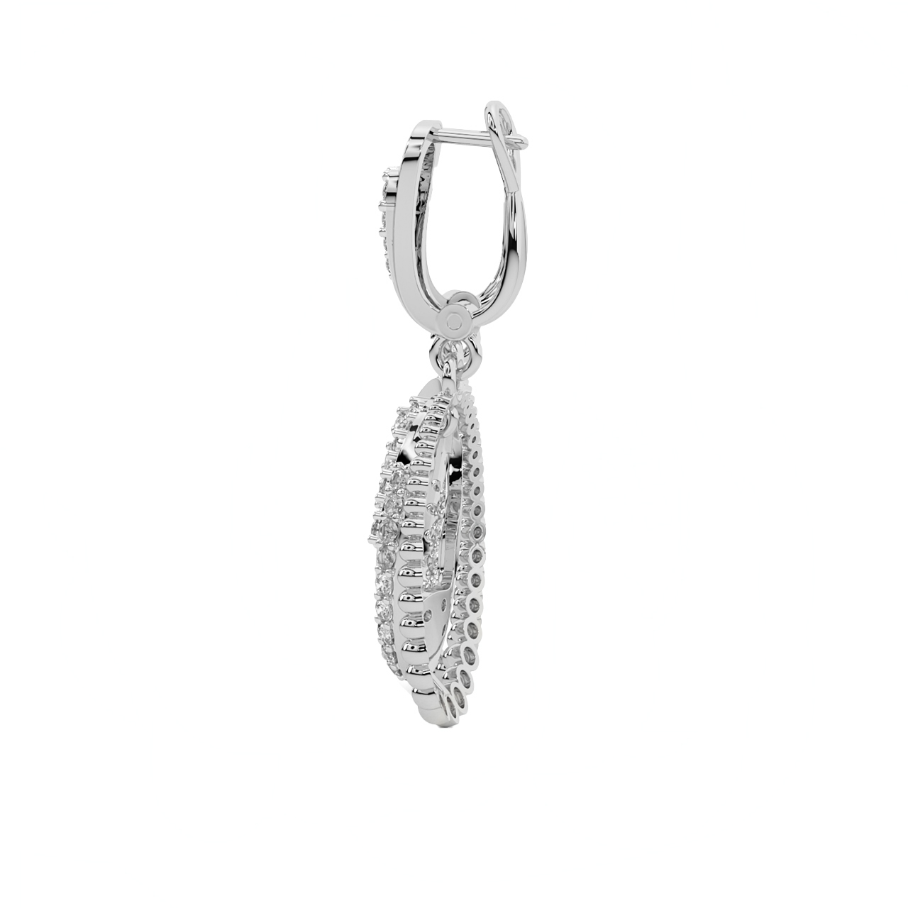 Designer Oval Design Diamond Earrings