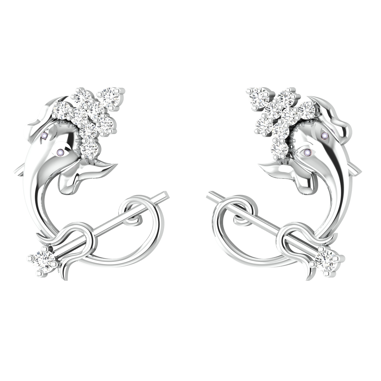 The Ganesha Diamond Stud Earrings