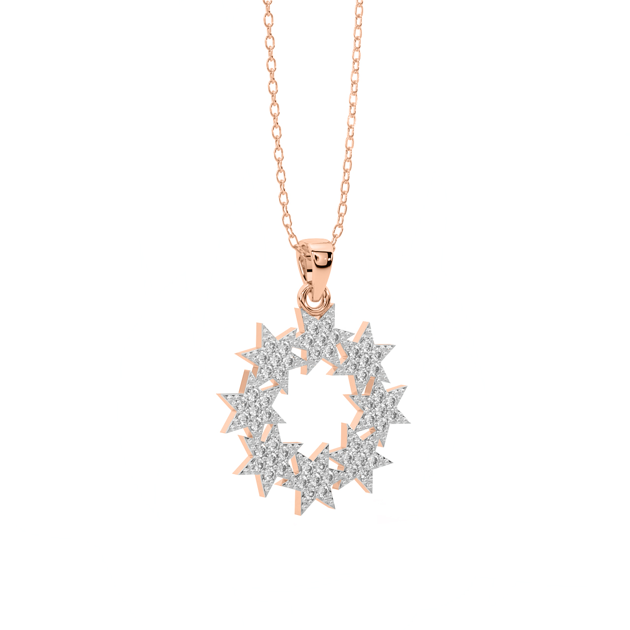 Circle Of Star Diamond Pendant