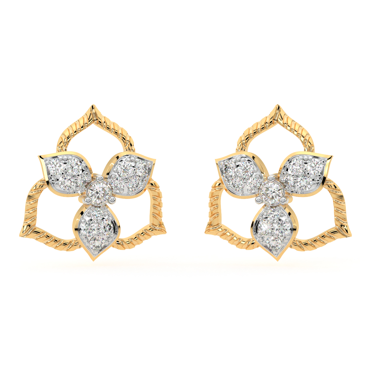 Awesome Blossom Diamond Earrings