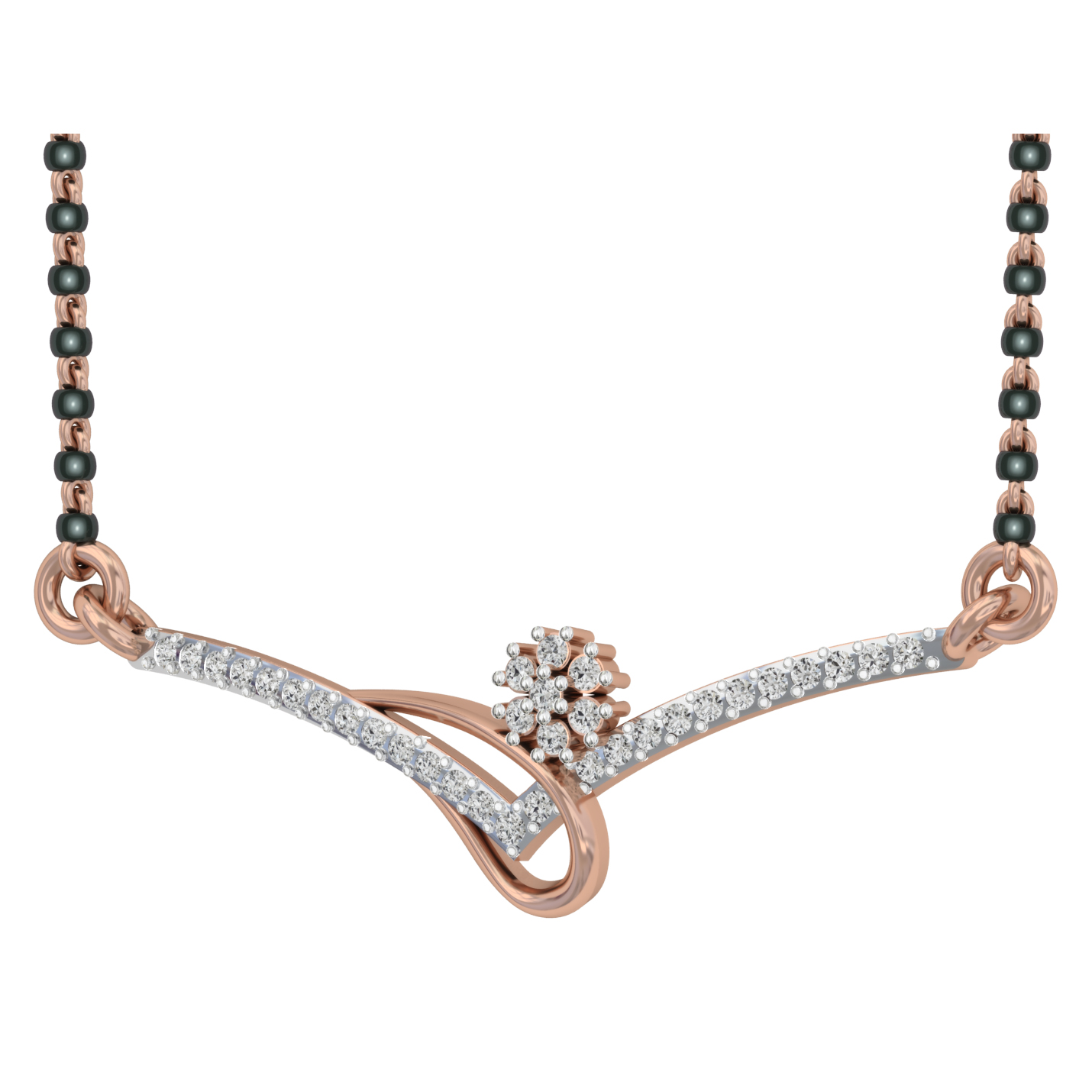 Amirah Round Diamond Mangalsutra