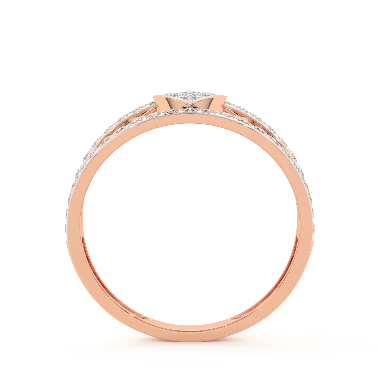 Heart Jaal Diamond Engagement Ring