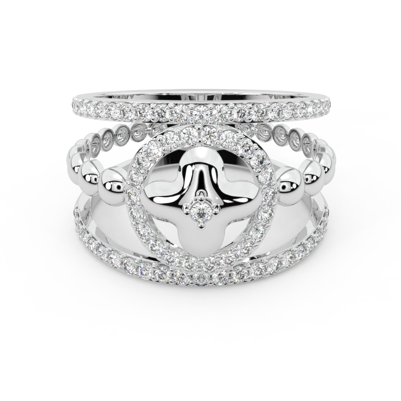 Star Fish Diamond Engagement Ring