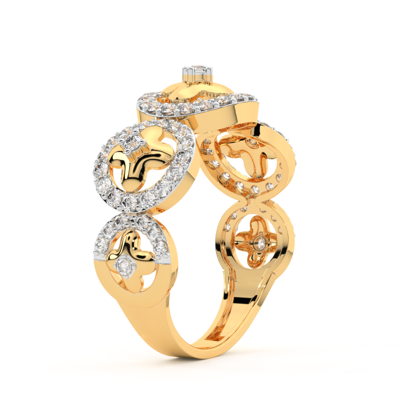 Golden Star Constellation Diamond Ring