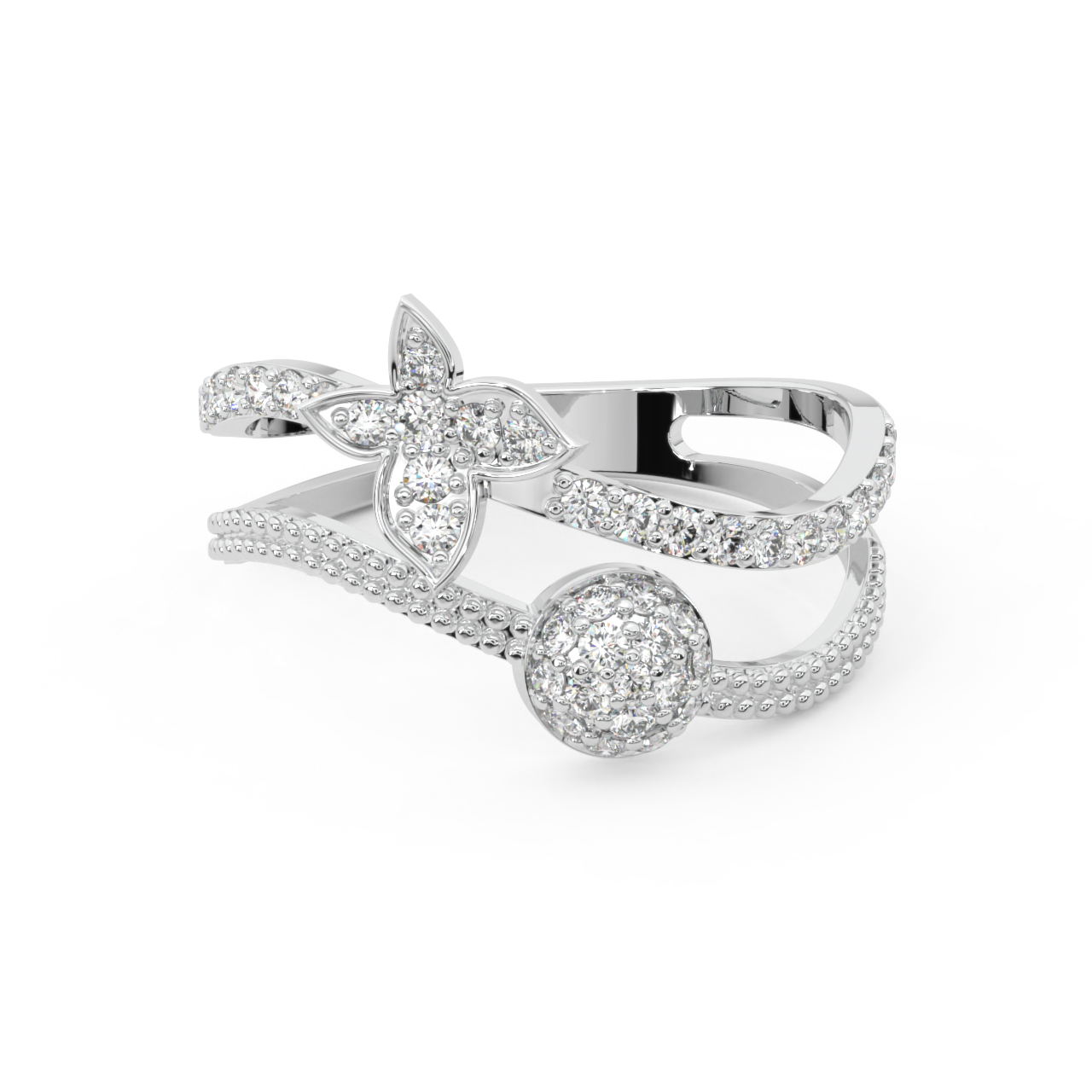 Dainty Drama Engagement Diamond Ring