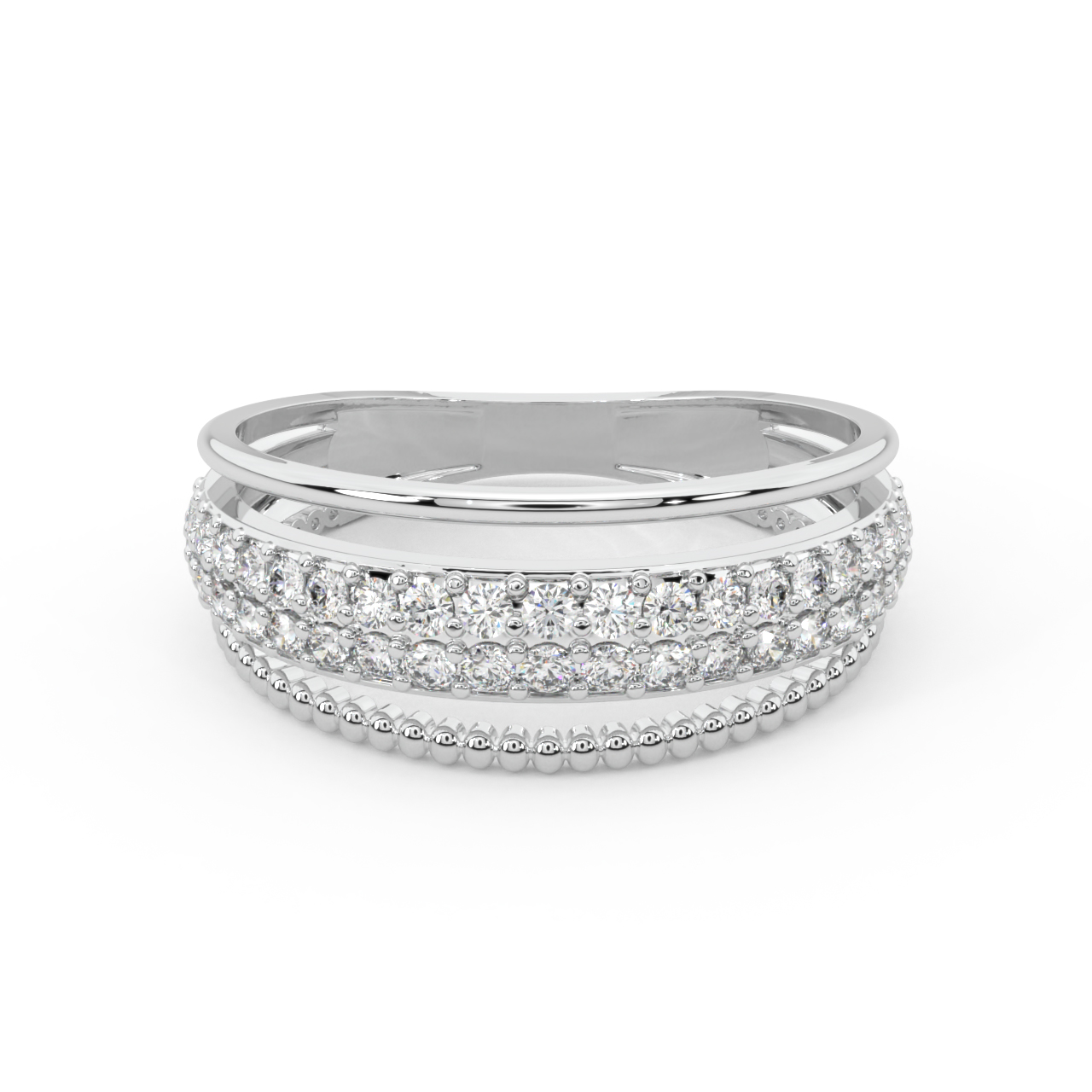 Sun Stripes Diamond Engagement Ring