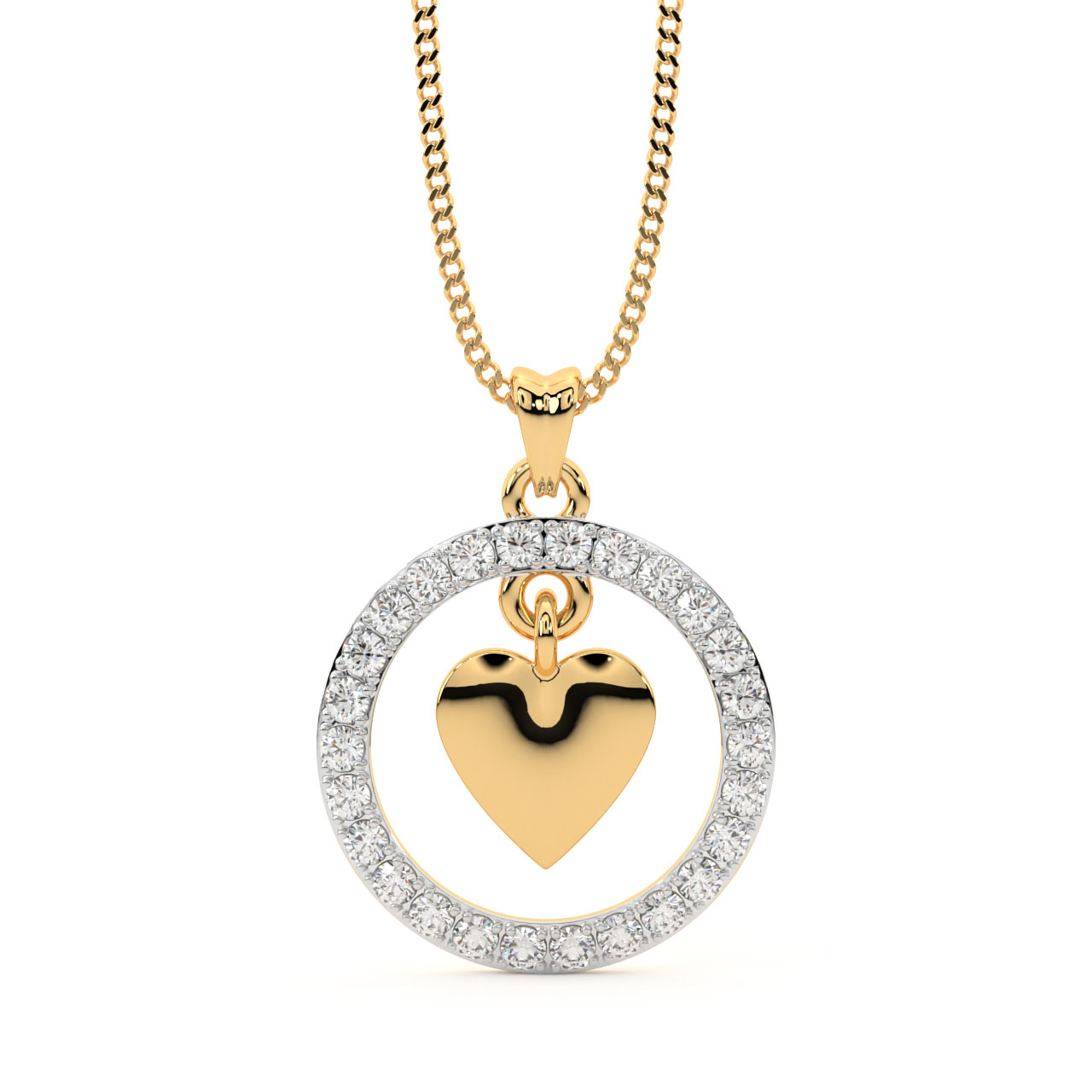 Skye Round Diamond Office Wear Pendant