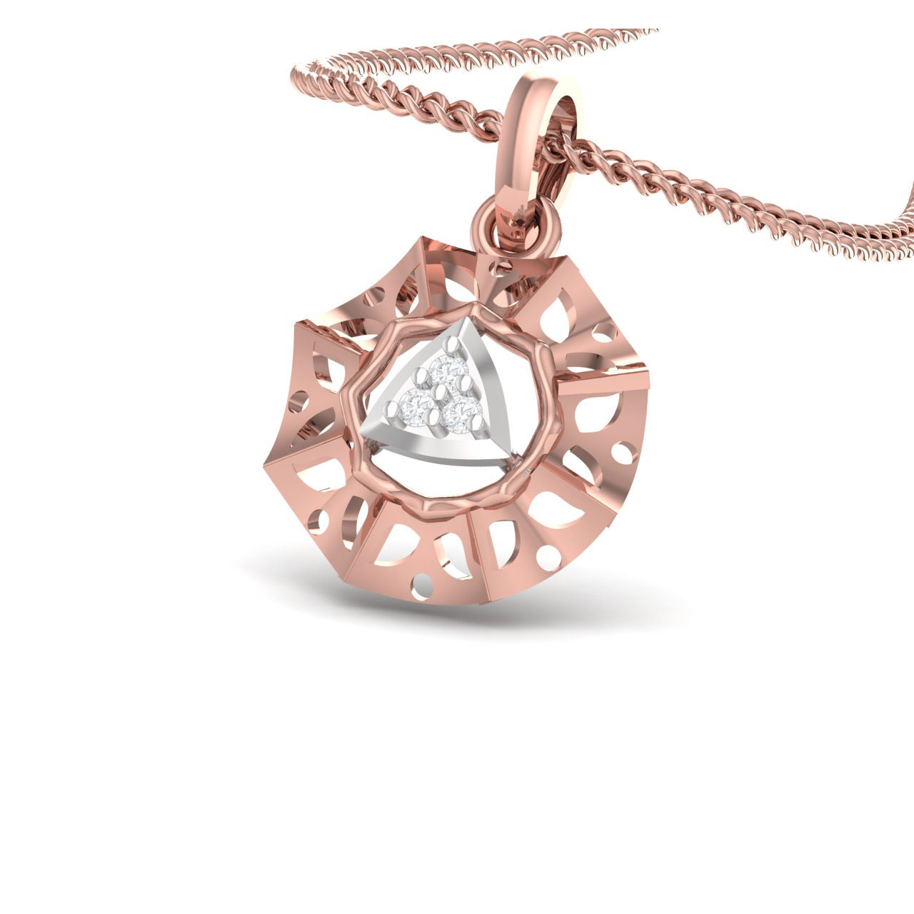 Esther Round Diamond Office Wear Pendant