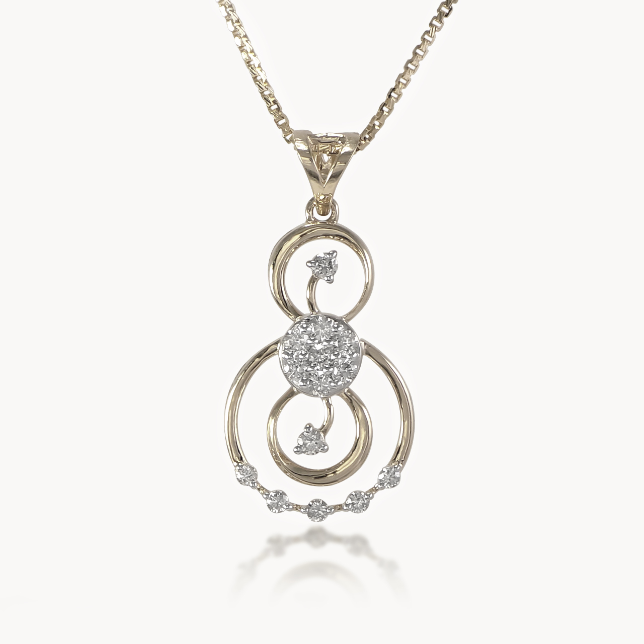 Radiant Helix Diamond Pendant