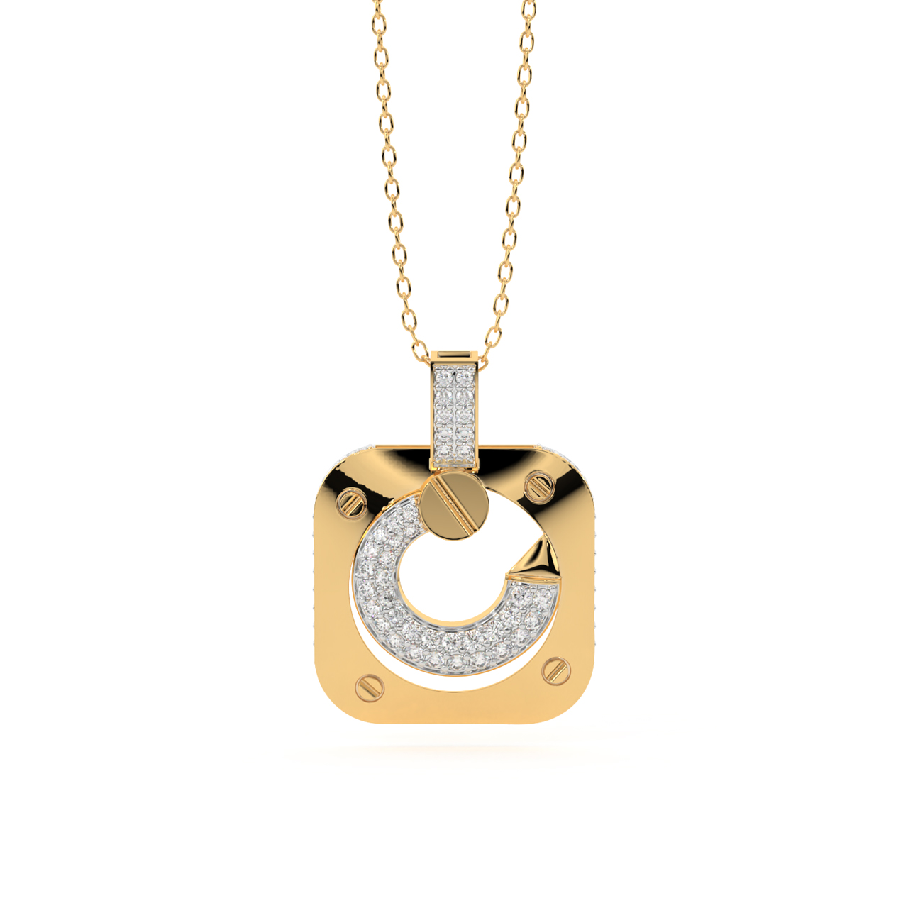 On The Square Diamond Pendant