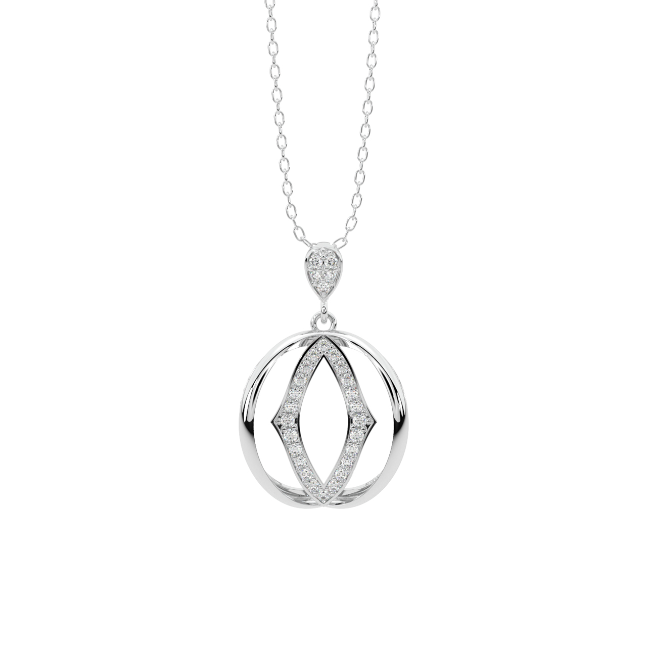 Subtle Sign Diamond Pendant