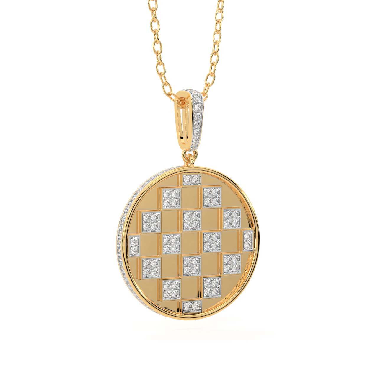 The Check Deck Diamond Pendant