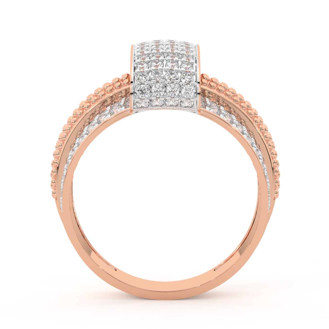 Edgy Formals Gold Diamond Ring