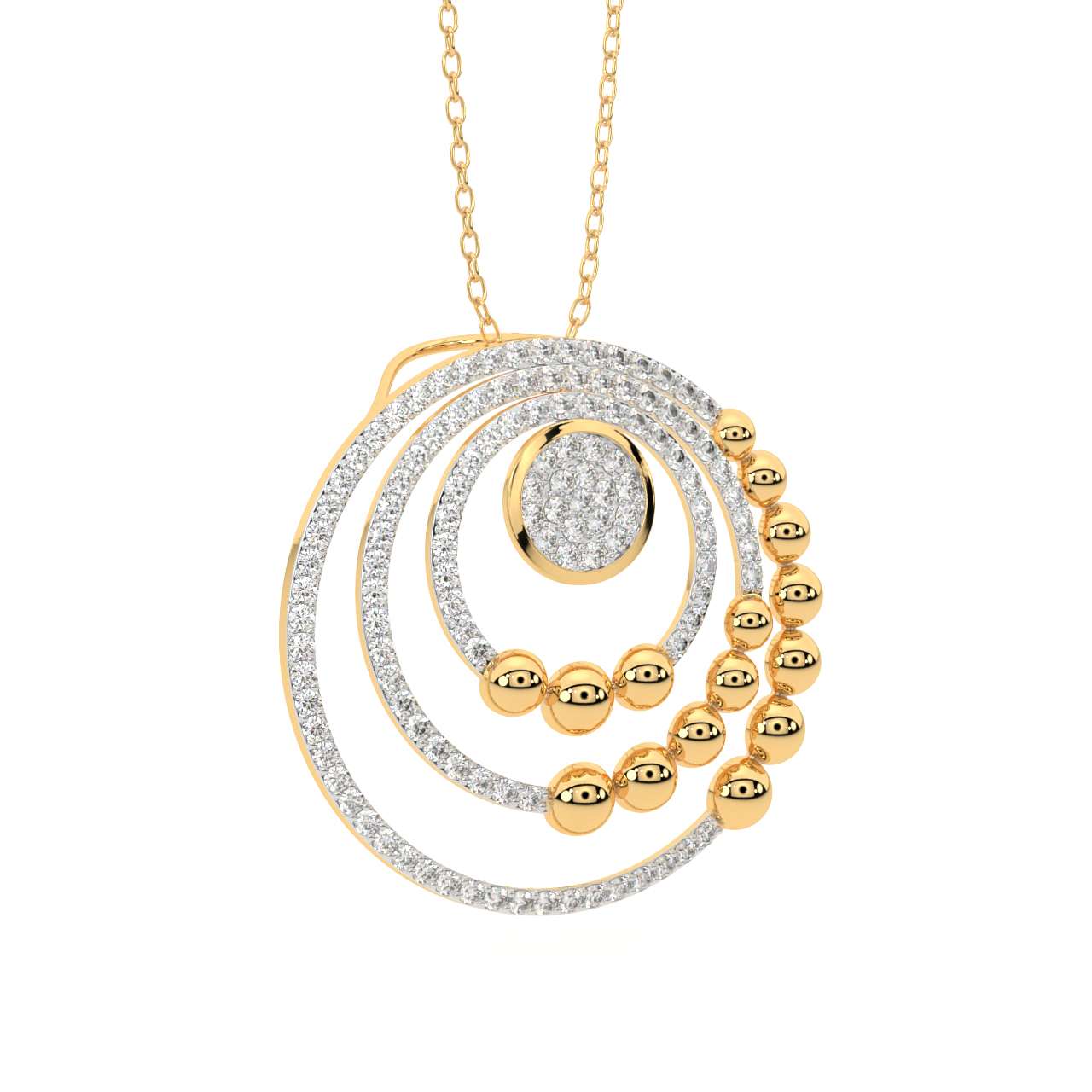 Mesh Globules Diamond Pendant