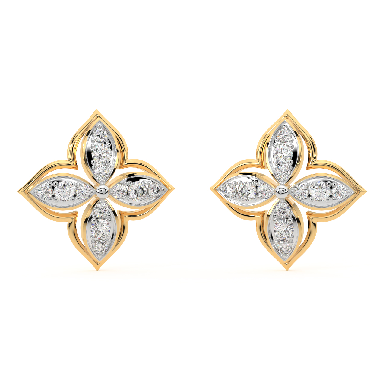 14kt White Gold Diamond Earrings | Grand Jewelers