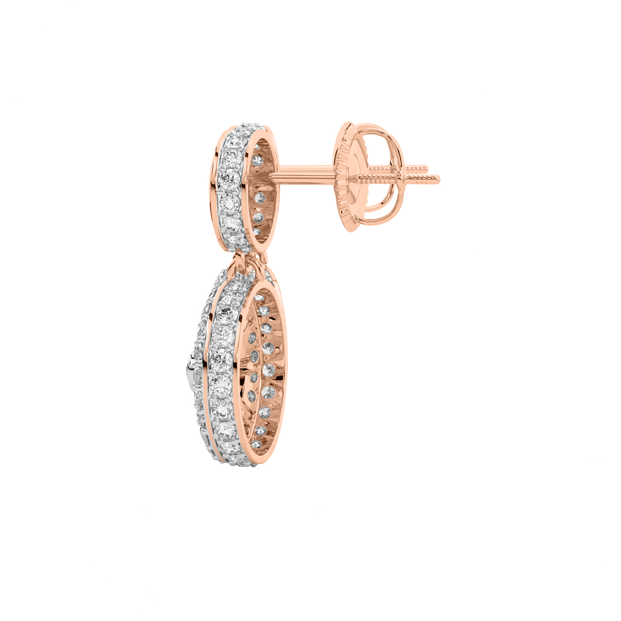 Life Wheel Diamond Earrings