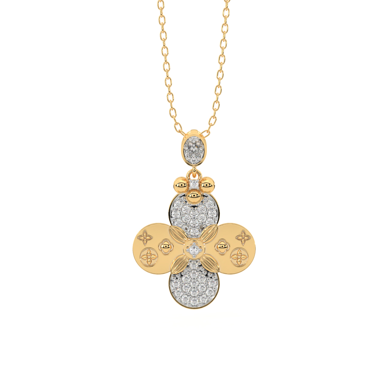 Floral Fyre Diamond Pendant