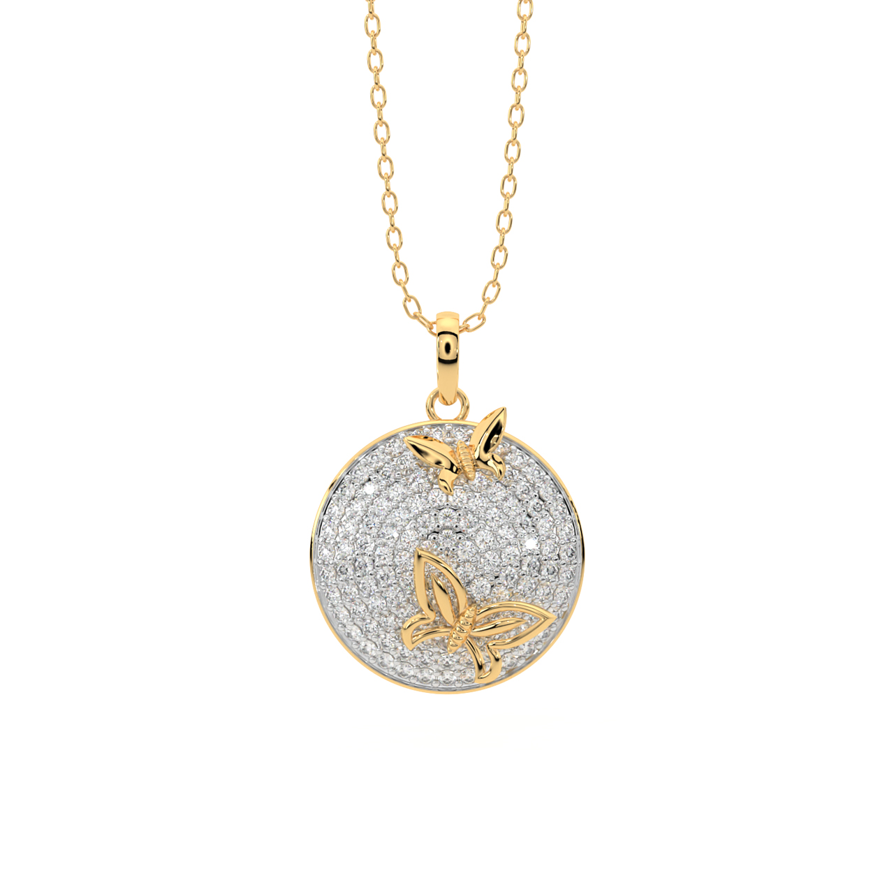 Wings of Glitter Diamond Pendant