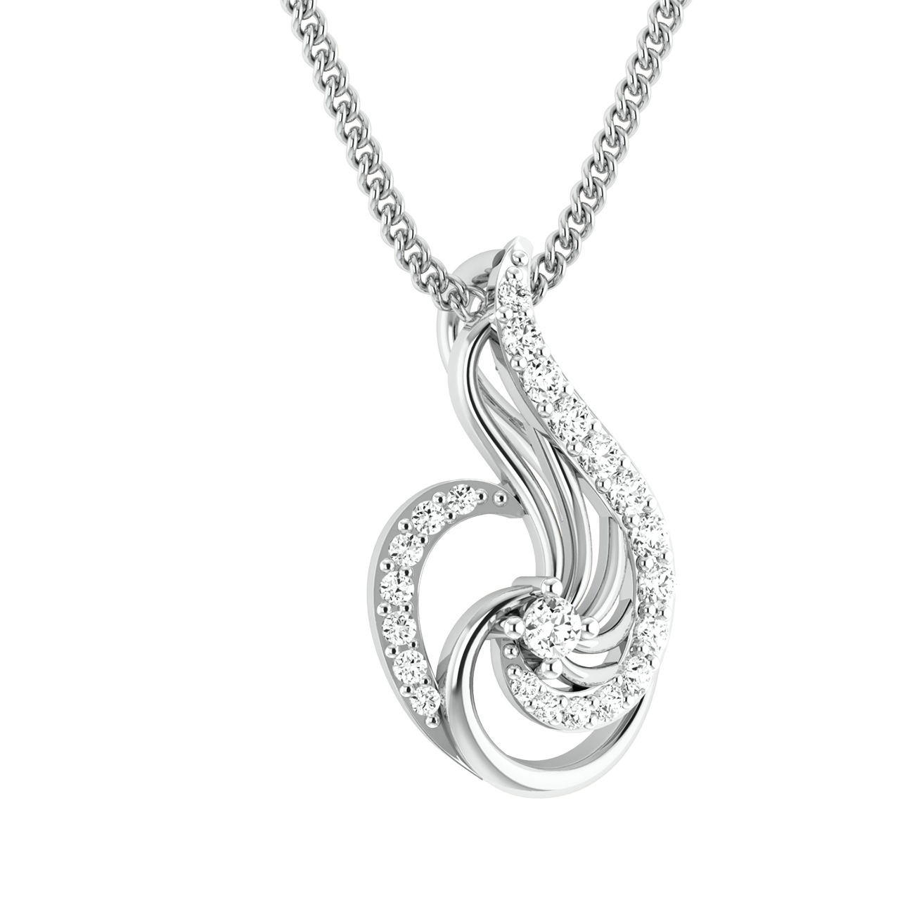 Saylor Round Diamond Office Wear Pendant