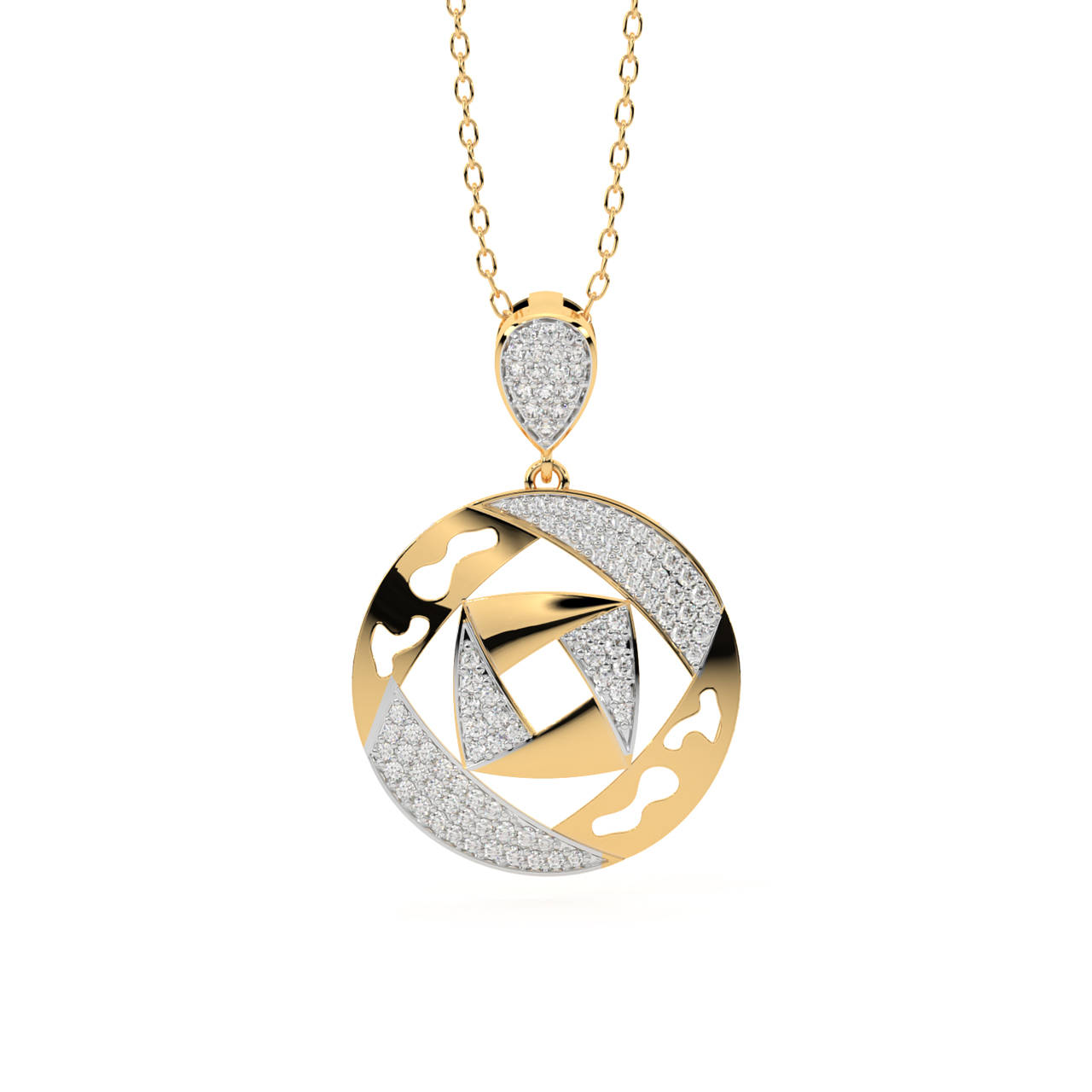 The Geometric Design Diamond Pendant