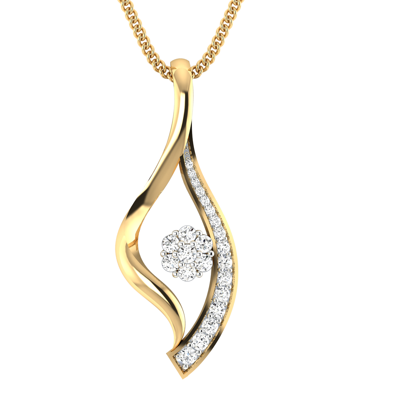 Scout Clustor Diamond Pendant For Her