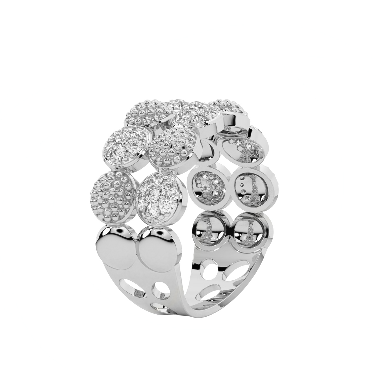 Line up Dots Diamond Ring