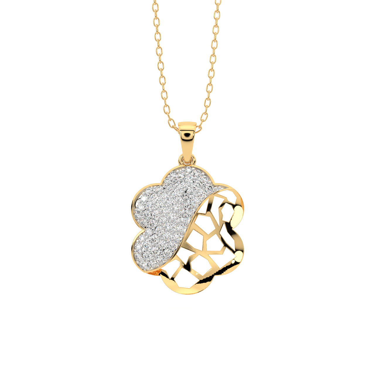 Designer Flower Diamond Pendant