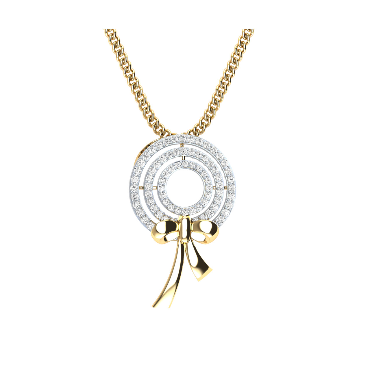 Marie Round Diamond Office Wear Pendant