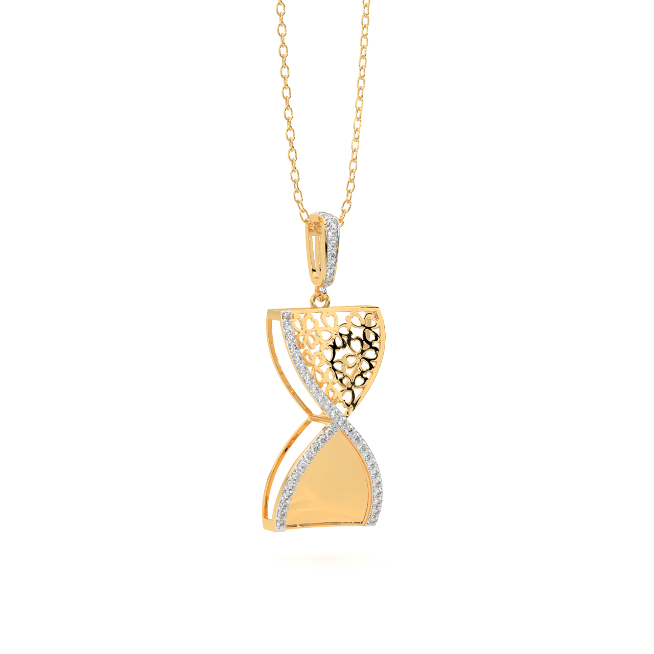 Hour Glass Diamond Pendant