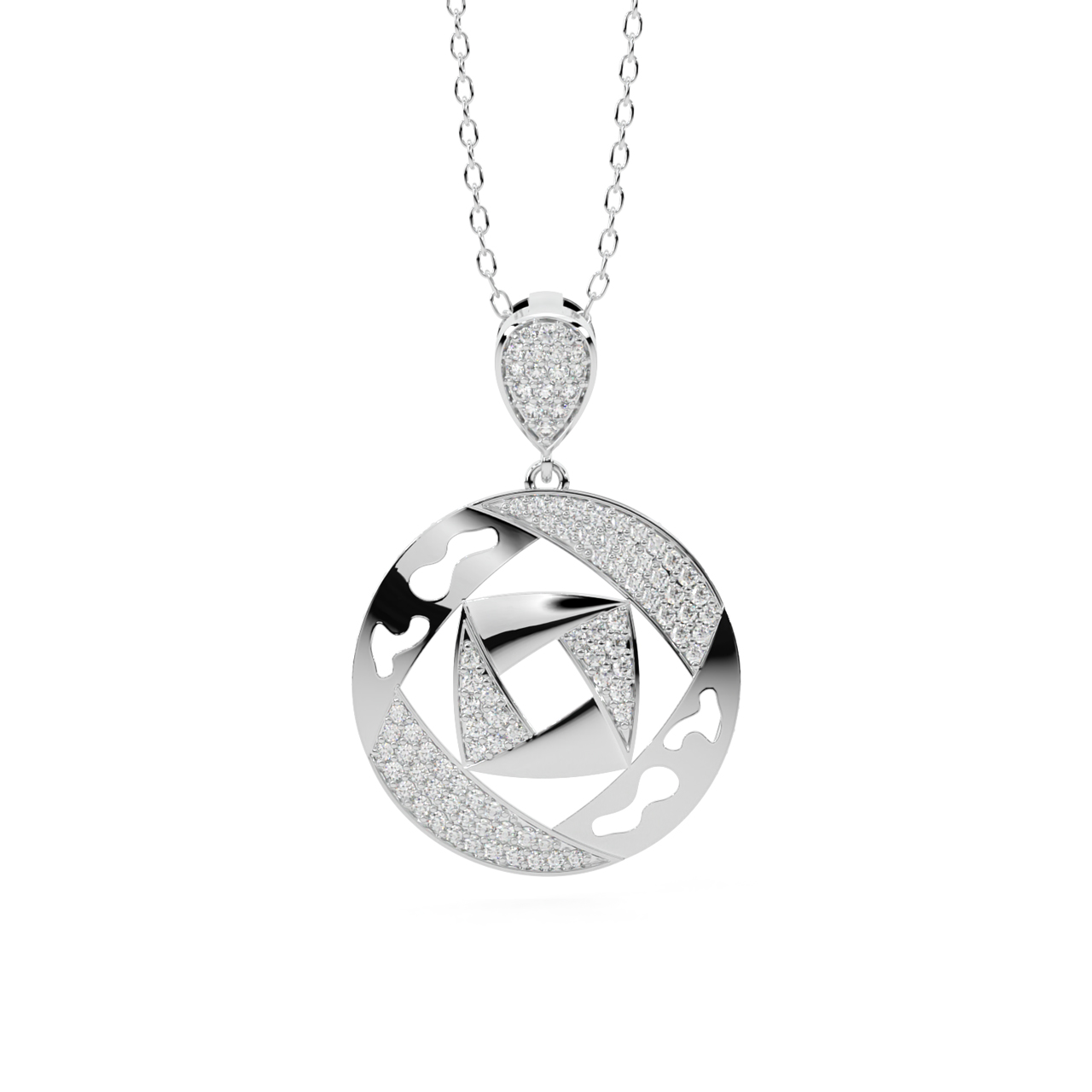 The Geometric Design Diamond Pendant