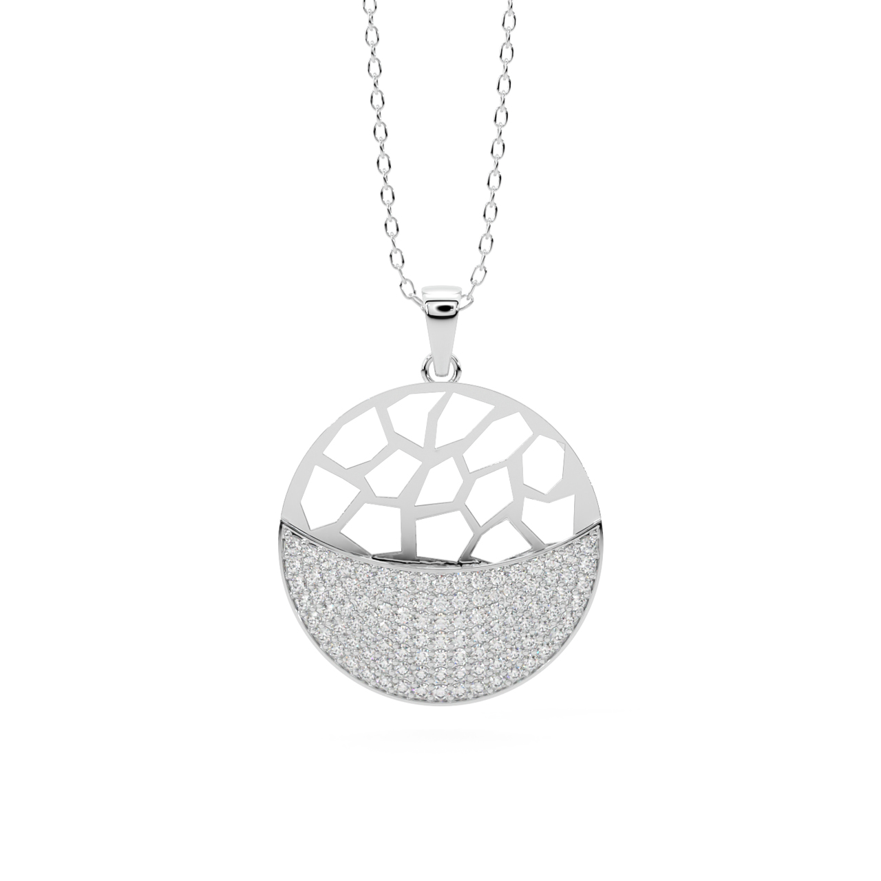 Sphere Design Diamond Pendant