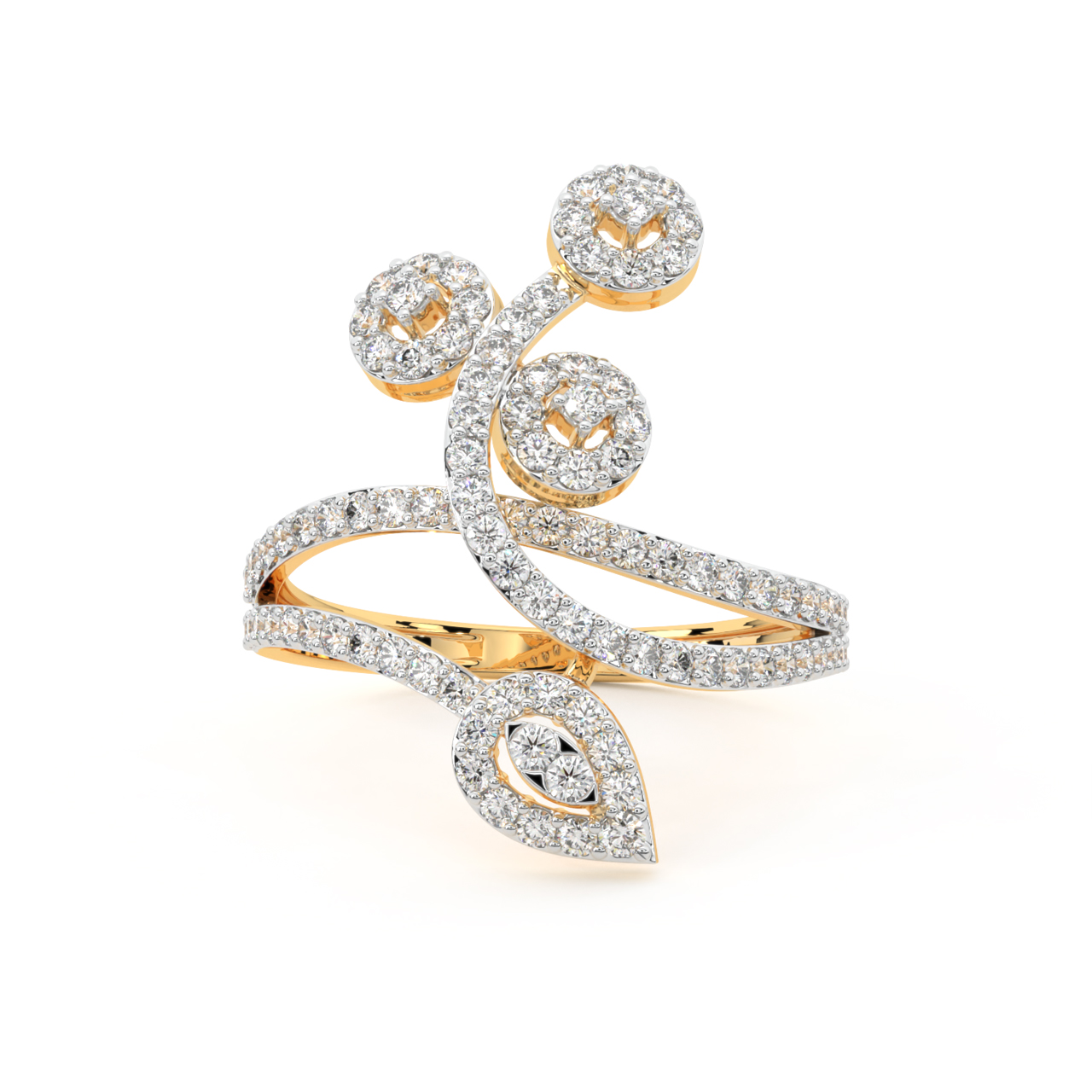 Flight of Gold Diamond Ring