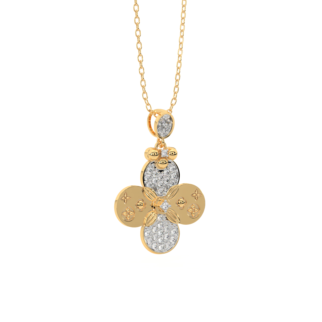 Floral Fyre Diamond Pendant