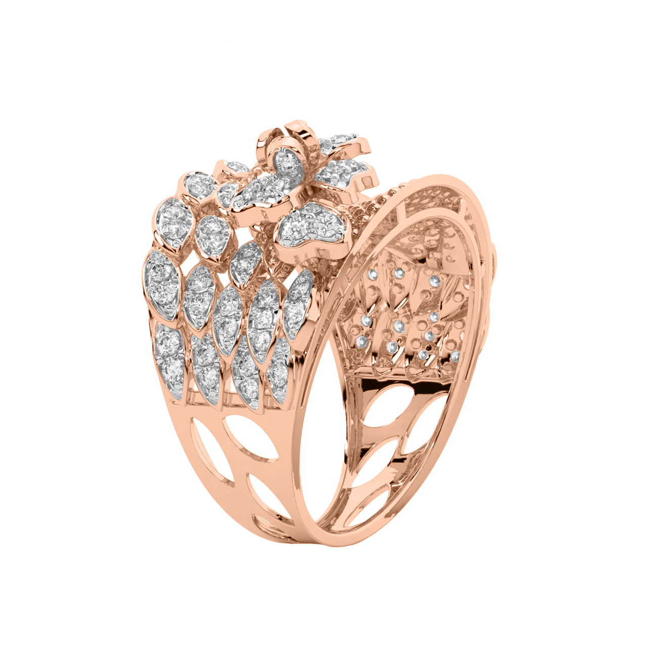 Stylish Autumn Gold Diamond Ring