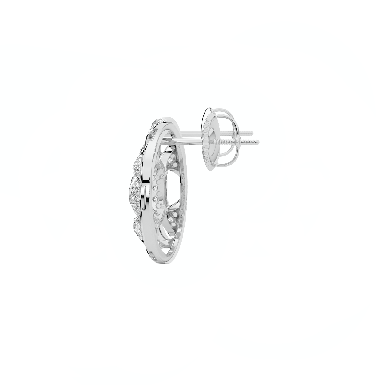 Nari Round Diamond Stud Earrings
