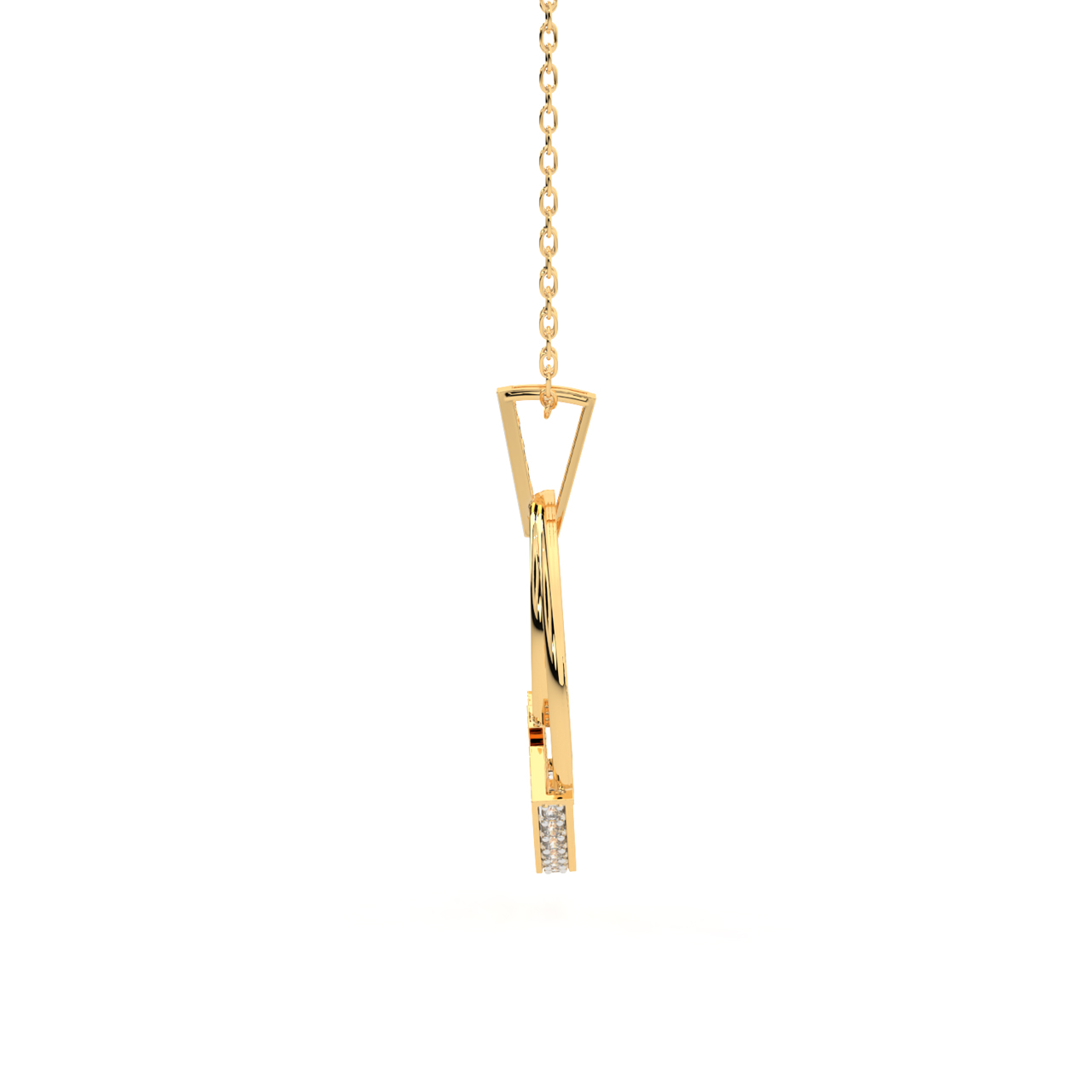 Golden Dome Diamond Pendant