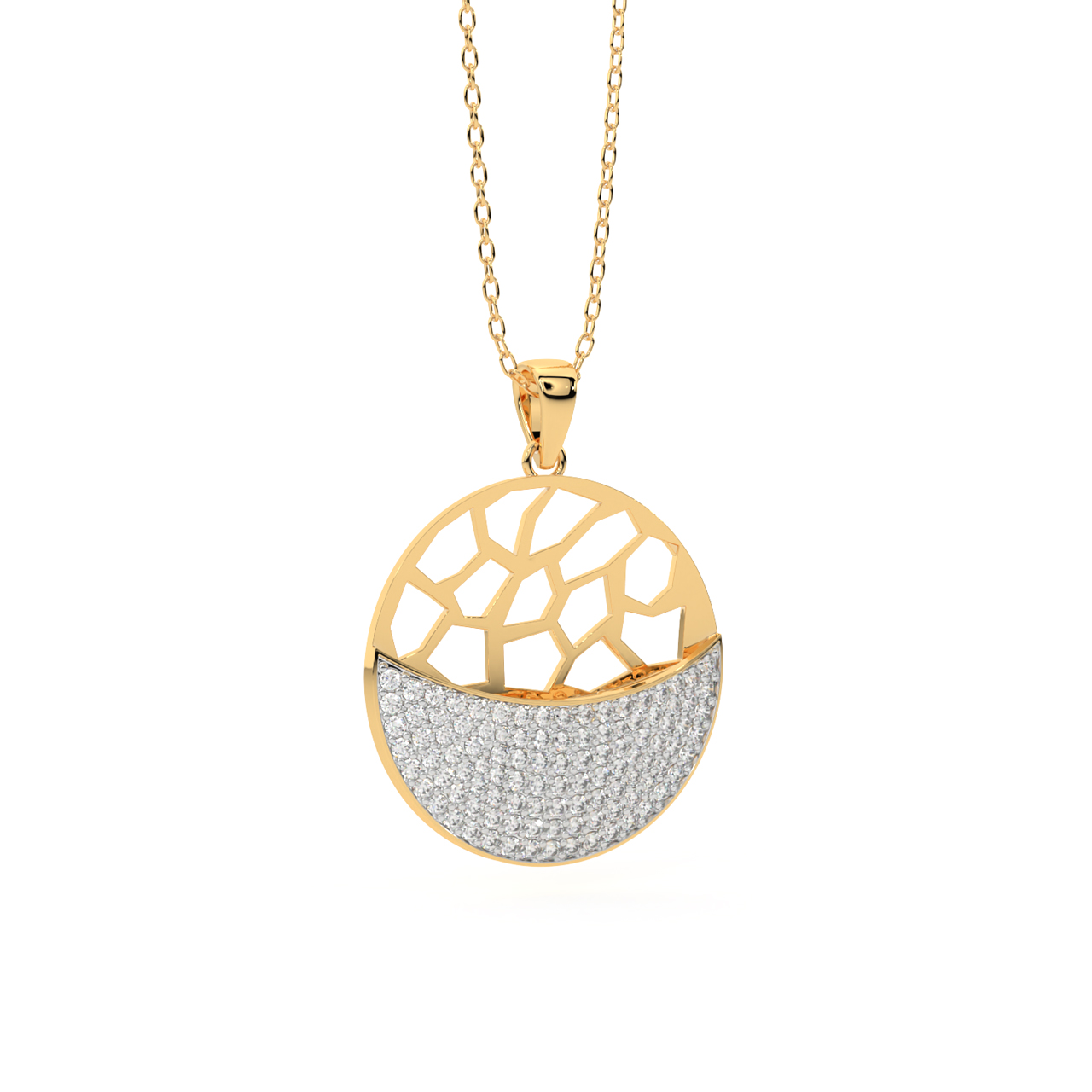 Sphere Design Diamond Pendant