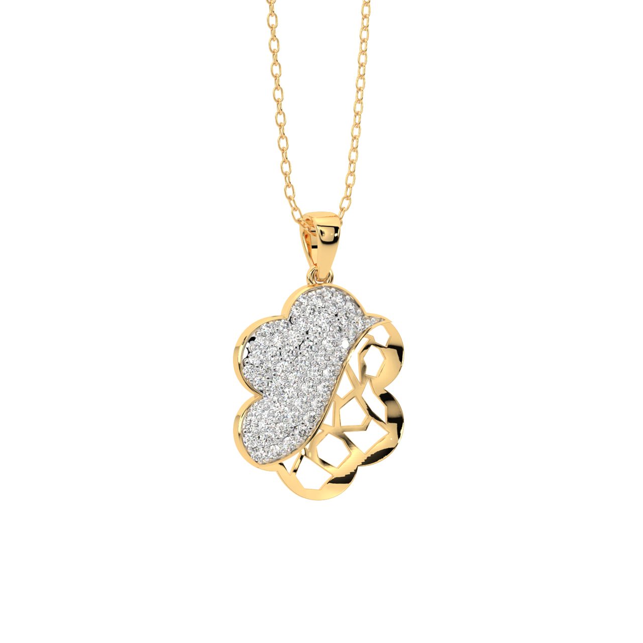 Designer Flower Diamond Pendant