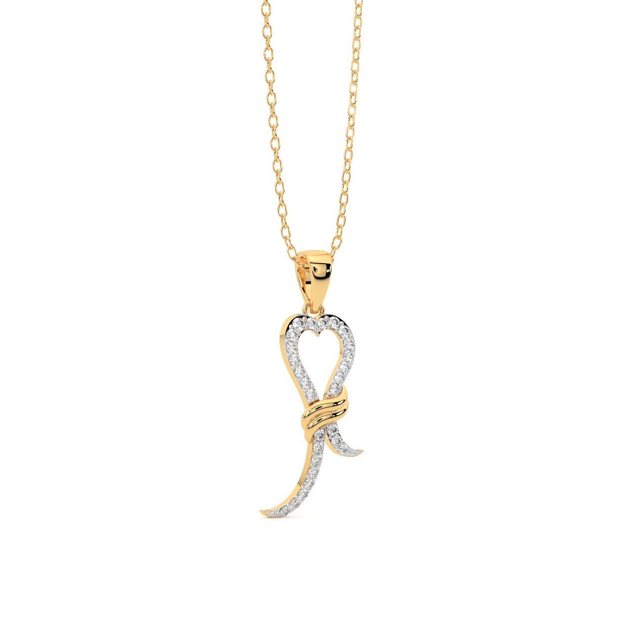 Thread Knot Diamond Pendant