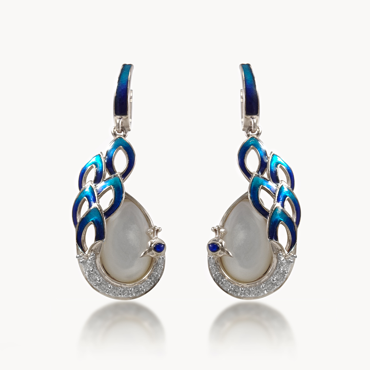 Peacock's Tear Diamond  Dangler